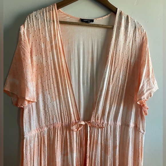 Torrid - Peach Tie-Dye Clip-Dot Kimono - Picture 9 of 15